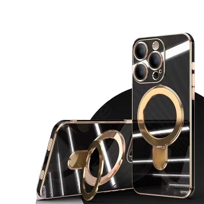 iPhone 15 Mobile Case - Fulcrum Solid Color, MagSafe, Built-in Stand